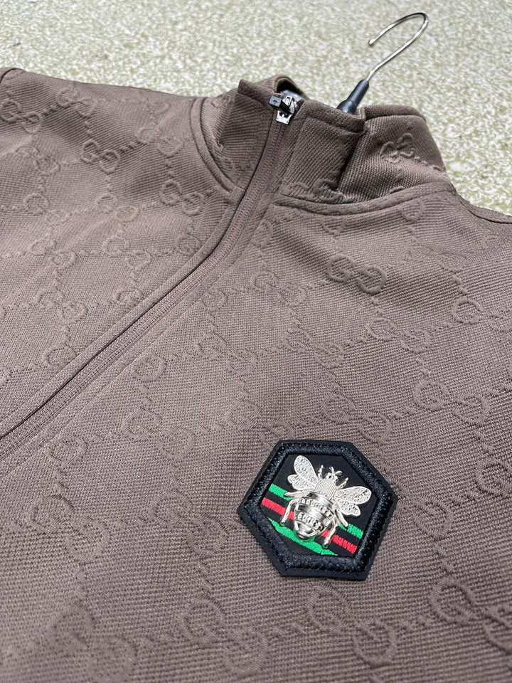 Guci Brown Premium Imported Men's Tracksuit